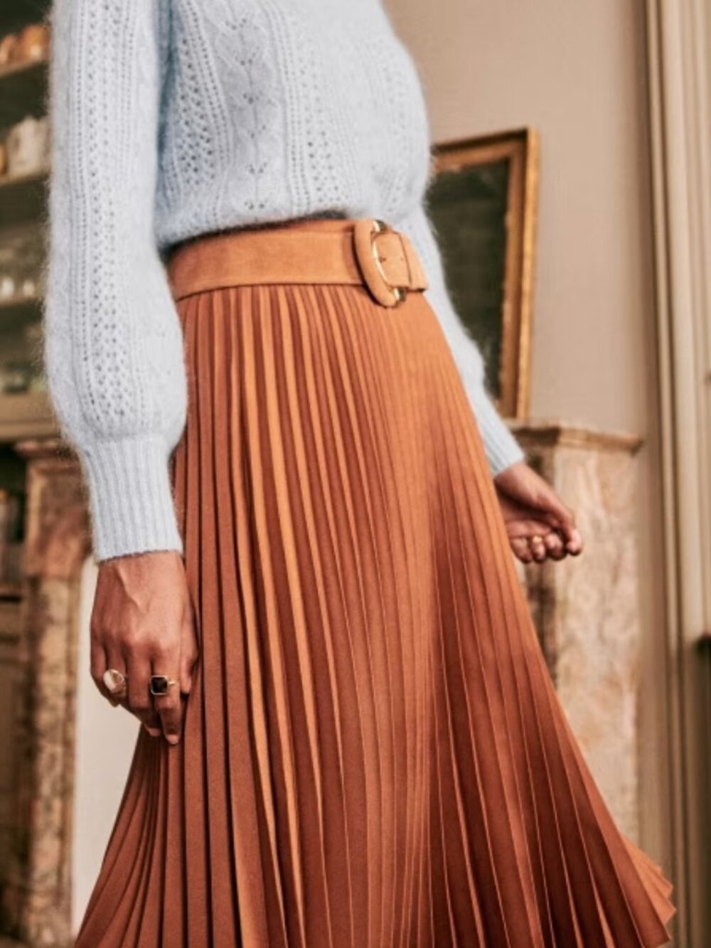 Sezane Jupe Dino Noisette Size 34